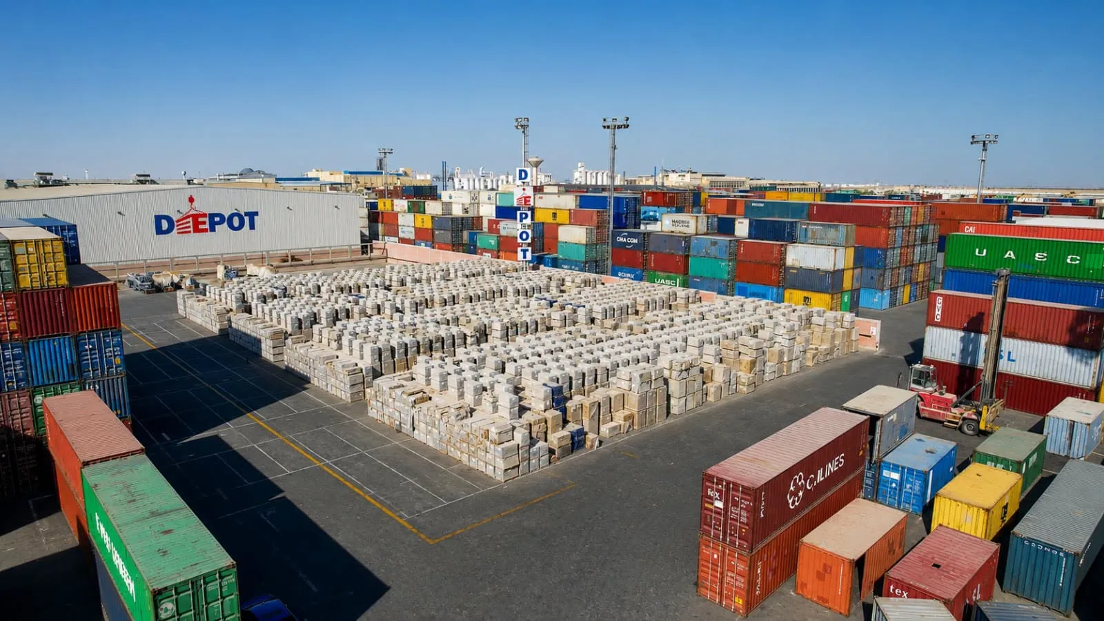 Aerial view of Depot Egypt Logistics Park in Ain Sokhna